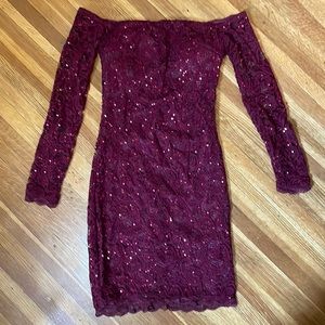 My Michelle Wine Off-the-shoulder Lace Homecoming Dress Size 0